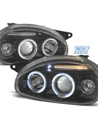 FARI PER OPEL CORSA B 93-00 ANGEL EYES FONDO NERO