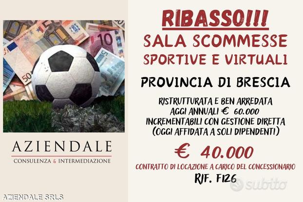 Sala scommesse-contratto carico del concessionario