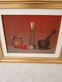 Lotto arredamento vintage - Quadro natura morta +