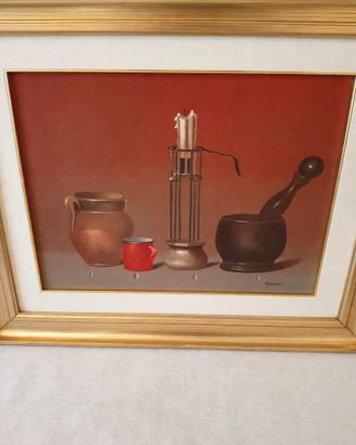 Lotto arredamento vintage - Quadro natura morta +