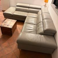 Divano in Pelle angolare Poltrone e Sofà