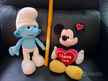 Peluche puffo e topolino