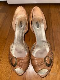 Sandalo Nero Giardini beige in pelle  taglia 40