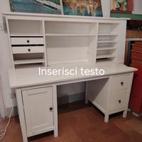 Scrivania helmes ikea con elemento superiore