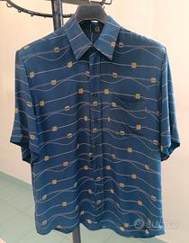 Camicia Uomo Maestrami Tg. L Vintage. Italy. Blu. 