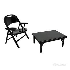 Design Castiglioni tavolino e poltrona pieghevole