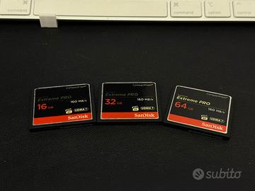 Scheda CF CompactFlash di varie tipologie