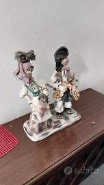 Coppia sarda in ceramica Stelio Mola vintage