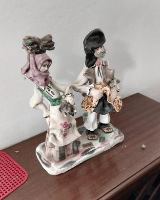 Coppia sarda in ceramica Stelio Mola vintage