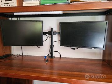 postazione doppio monitor 23 pollici