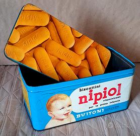 Scatola "BISCOTTINI NIPIOL" BUITONI - ANNI ' 60