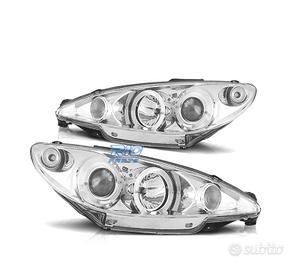 FARI PEUGEOT 206 98-08 ANGEL EYES FONDO CROMATO