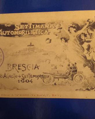 CARTOLINA *SETTIMANA  AUTOMOBILISTICA  BS   1904*
