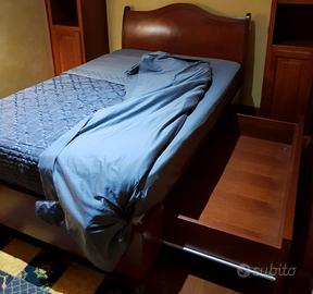 Letto Piazza e Mezza Fatto da Falegname Ciliegio M