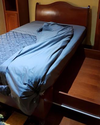 Letto Piazza e Mezza Fatto da Falegname Ciliegio M