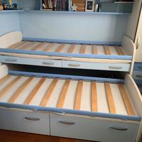 Letto singolo doppio estraibile