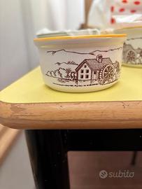 set 10 ciotole giallo ocra mulino bianco 