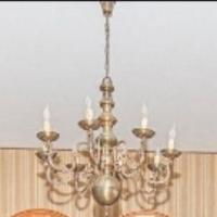 Lampadario in ottone modernariato anni'70