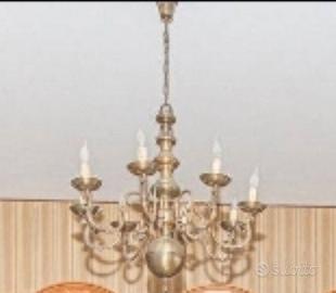 Lampadario in ottone modernariato anni'70