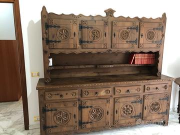 Credenza legno di pino massello stile rustico