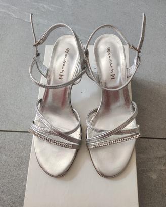 Sandalo argento con strass nr 36 NUOVI