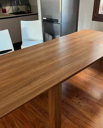 Tavolo allungabile effetto noce 160-220 cm