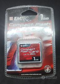 Compact Flash Emtec 1Gb nuova
