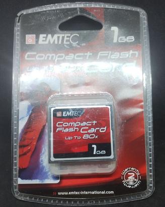 Compact Flash Emtec 1Gb nuova