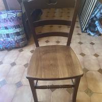 Set Sedie da cucina rustiche in legno massello