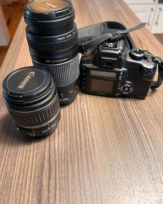 Canon EOS350D+18-55 + 75-300 USM–kit reflex Canon