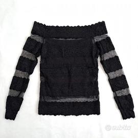 MAGLIA DONNA NERA ELEGANTE 