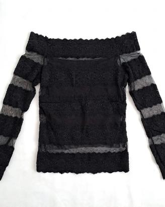 MAGLIA DONNA NERA ELEGANTE 