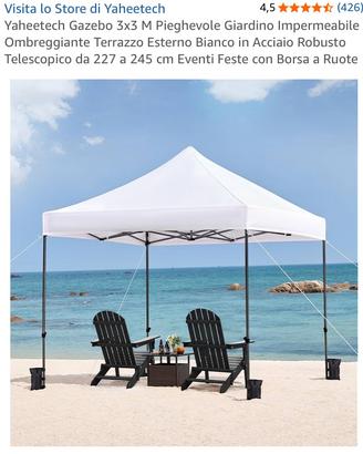 Gazebo 3x3 M Pieghevole Giardino Impermeabile