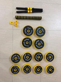 Set manubri regolabili 19 kg con bilanciere
