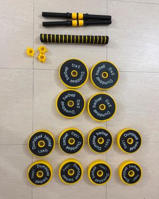 Set manubri regolabili 19 kg con bilanciere
