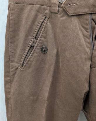 Pantalone marrone Sober elegante con stile vintage