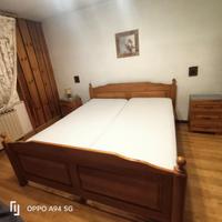 struttura letto matrimoniale legno  +comodini