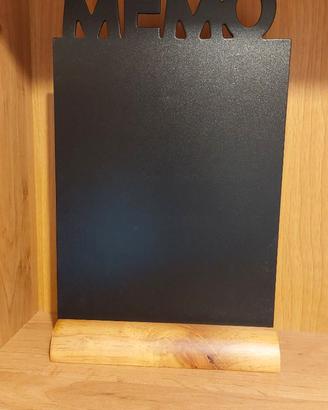 Lavagna da tavolo Memo con base in legno