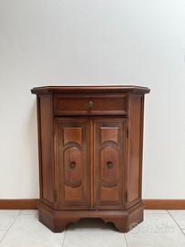 Mobiletto in legno con specchio vintage
