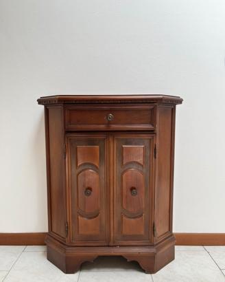 Mobiletto in legno con specchio vintage