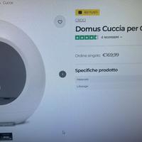 Cuccia gatto e cane tecnologica