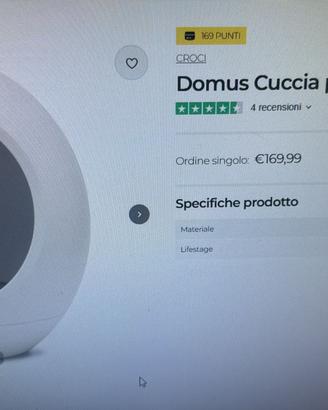 Cuccia gatto e cane tecnologica