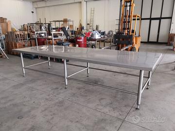 TAVOLO INOX USATO 3870x1380mm