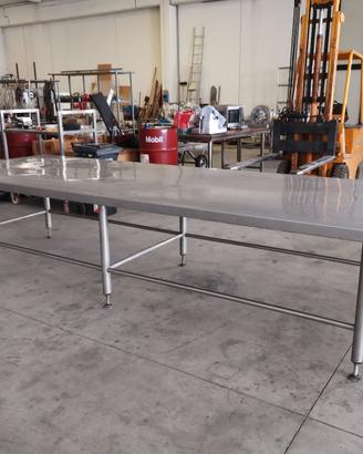 TAVOLO INOX USATO 3870x1380mm