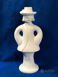 porta candela in biscuit vintage