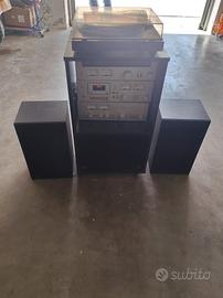 stereo con giradischi vintage 