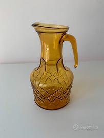 Caraffa Vintage in Vetro Ambrato anni 70