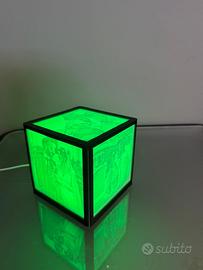 Cubo luminoso con foto 3D