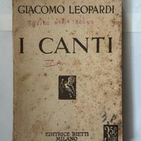 I CANTI di  Giacomo Leopardi