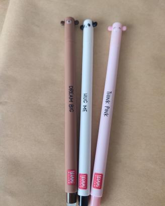 3 penne legami orso-porcellino-panda bianco